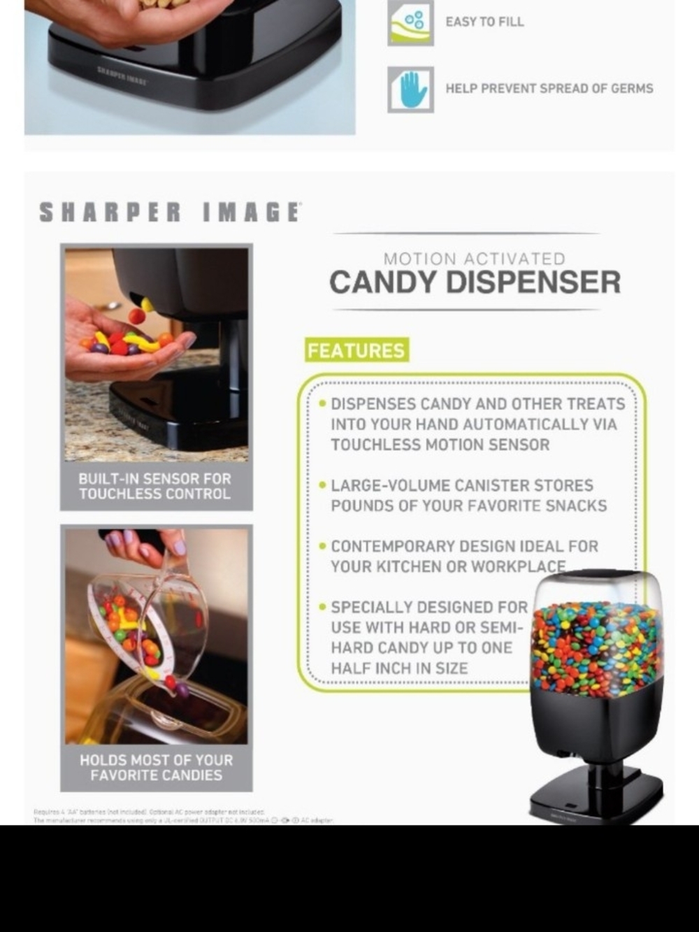 NIB Sharper Image Automatic Candy Dispenser 🤯 - Picture 10 of 12
